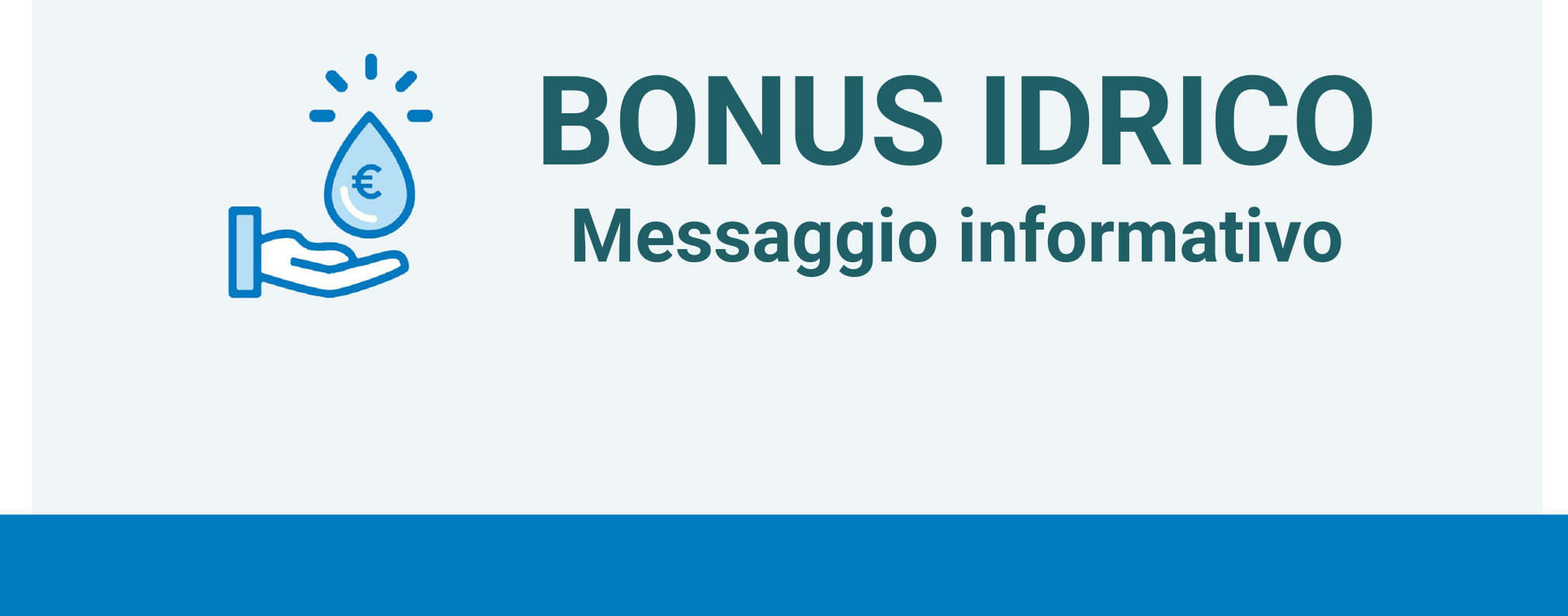Informazione agli utenti – Bonus Idrico